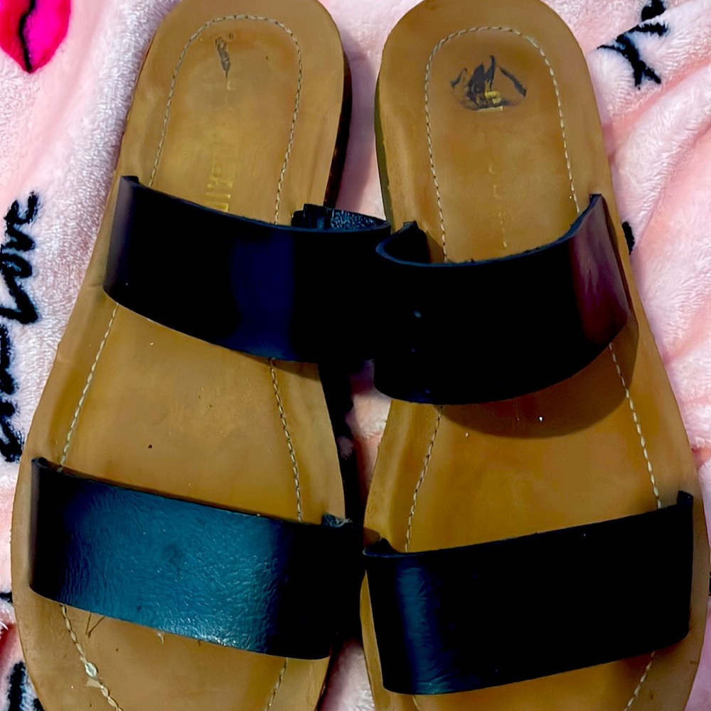 Black sandals size 7 $10